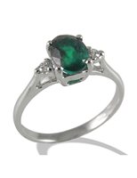 Ringe Gemoro Dame in Weißgold Smeraldo AC305BIA.SM